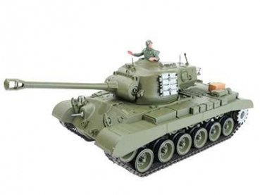 M26 Pershing Snow Leopard Pro Edition 2.4 GHz R&S Metallgetriebe Metall-Treibrad Metallkette Holzbox