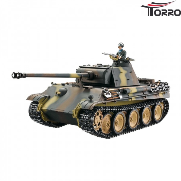 Panther G Profi Metallausführung BB Version Braun/TarnTORRO Panzer mit Holzkiste